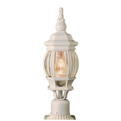 Trans Globe Lighting 4060 WH 1 Light Post Lantern in White